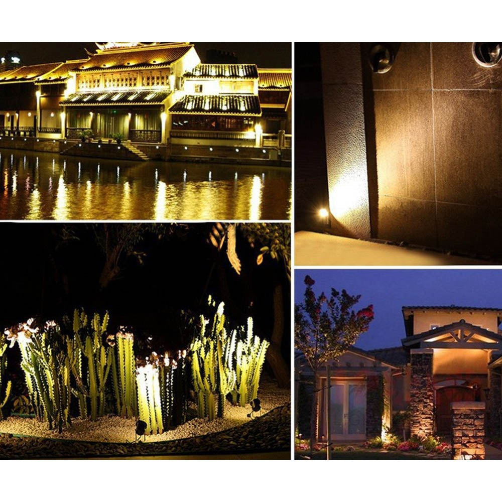 In-Ground Lights: 10PCS 12V LED Waterproof Outdoor Garden Spotlights Landscape Light Flood Lights