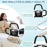 Mobility & Accessibility: Bed Rail Safety Assist Rail for Elderly Adults with Storage Pocket &Fixing Strap