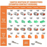 188pcs Deutsch DT Series Connector Assortment 2/3/4/6/8/12 pin 2 Pair each