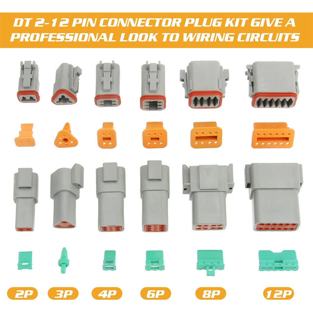 Automotive Repair & Speciality Tools: 600PCS Deutsch DT Connector Plug Kit With Genuine Deutsch Crimp Tool Auto Marine