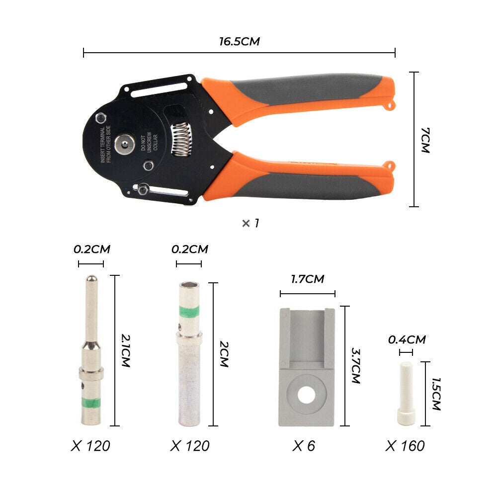 Automotive Repair & Speciality Tools: 600PCS Deutsch DT Connector Plug Kit With Genuine Deutsch Crimp Tool Auto Marine