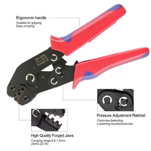 Hand Tools: Assorted Waterproof Insulated Electrical Wiring Connectors Crimp Terminals Plier
