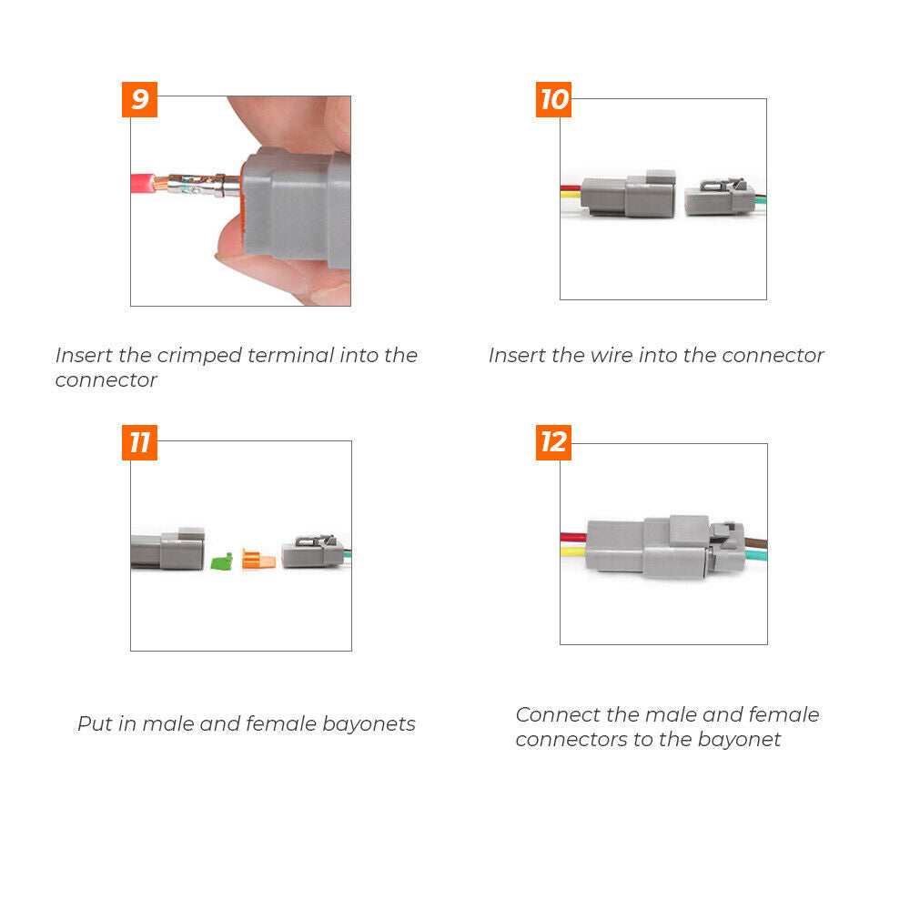 Automotive Repair & Speciality Tools: 1000PCS Deutsch DT Connector Plug Kit With Genuine Deutsch Crimp Tool Auto Marine