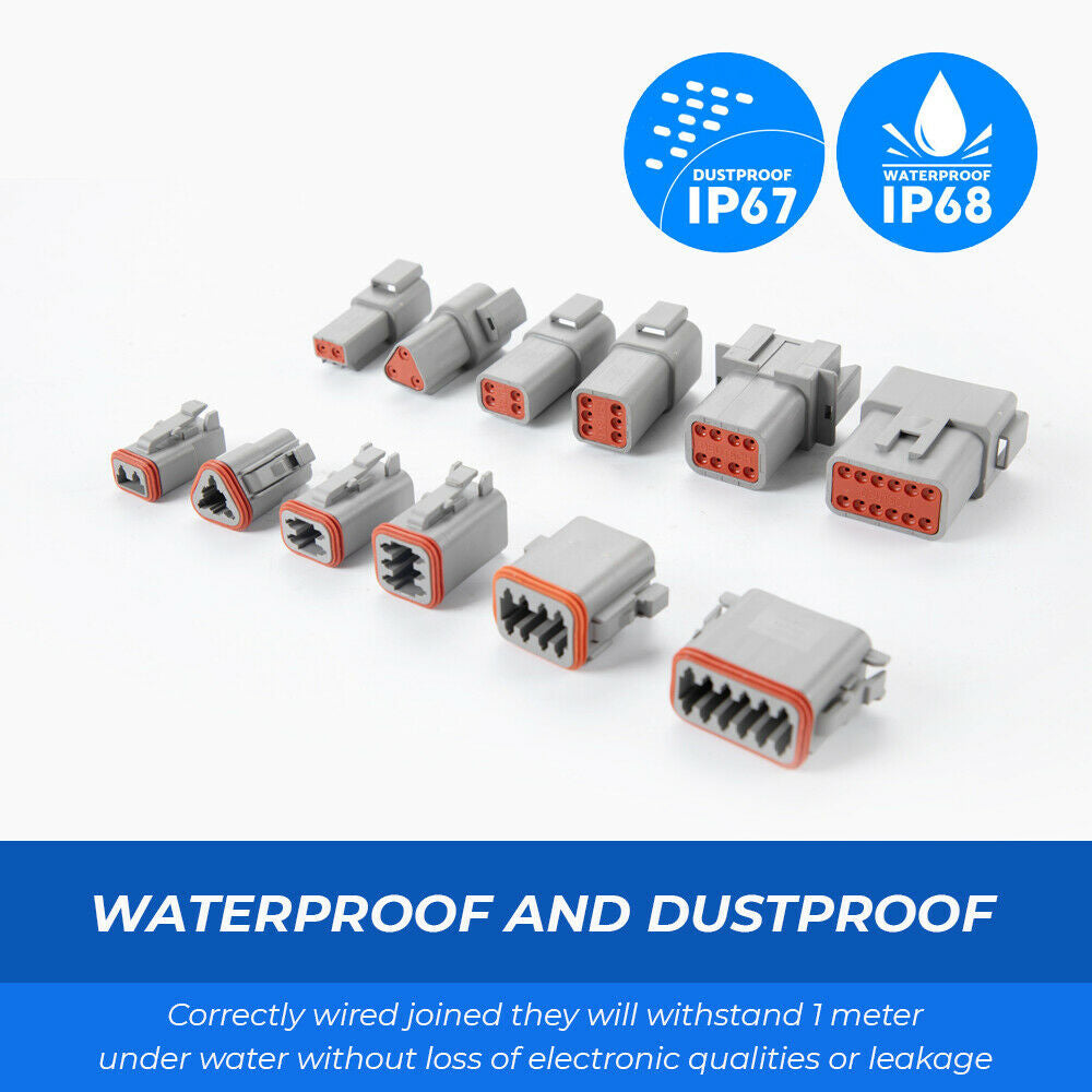 Automotive Repair & Speciality Tools: 1000PCS Deutsch DT Connector Plug Kit With Genuine Deutsch Crimp Tool Auto Marine