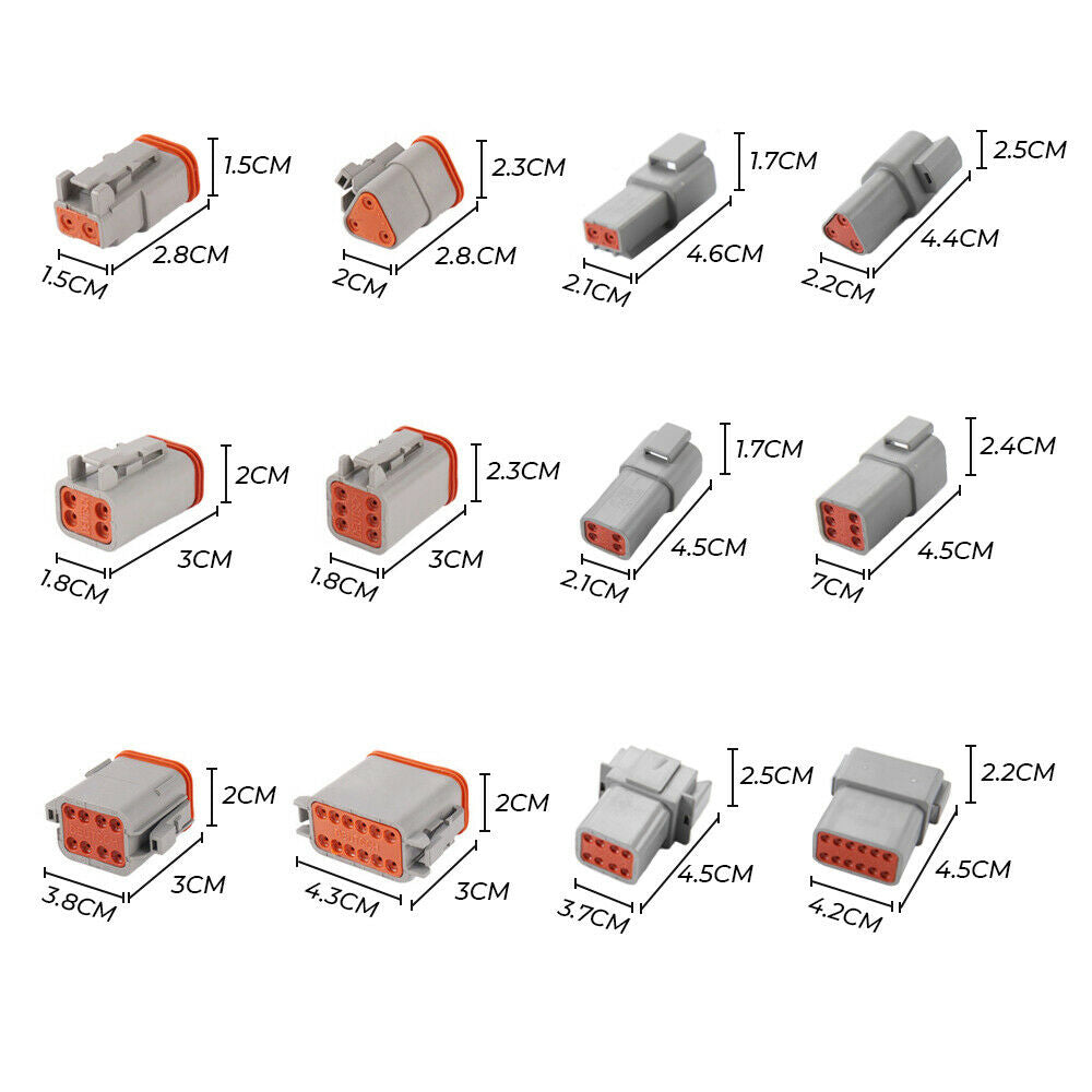 Automotive Repair & Speciality Tools: 1000PCS Deutsch DT Connector Plug Kit With Genuine Deutsch Crimp Tool Auto Marine