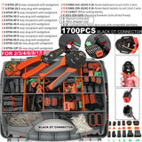Automotive Repair & Speciality Tools: BLACK??1700X Deutsch DT Connector Kit Genuine Deutsch Crimp Tool Auto Marine