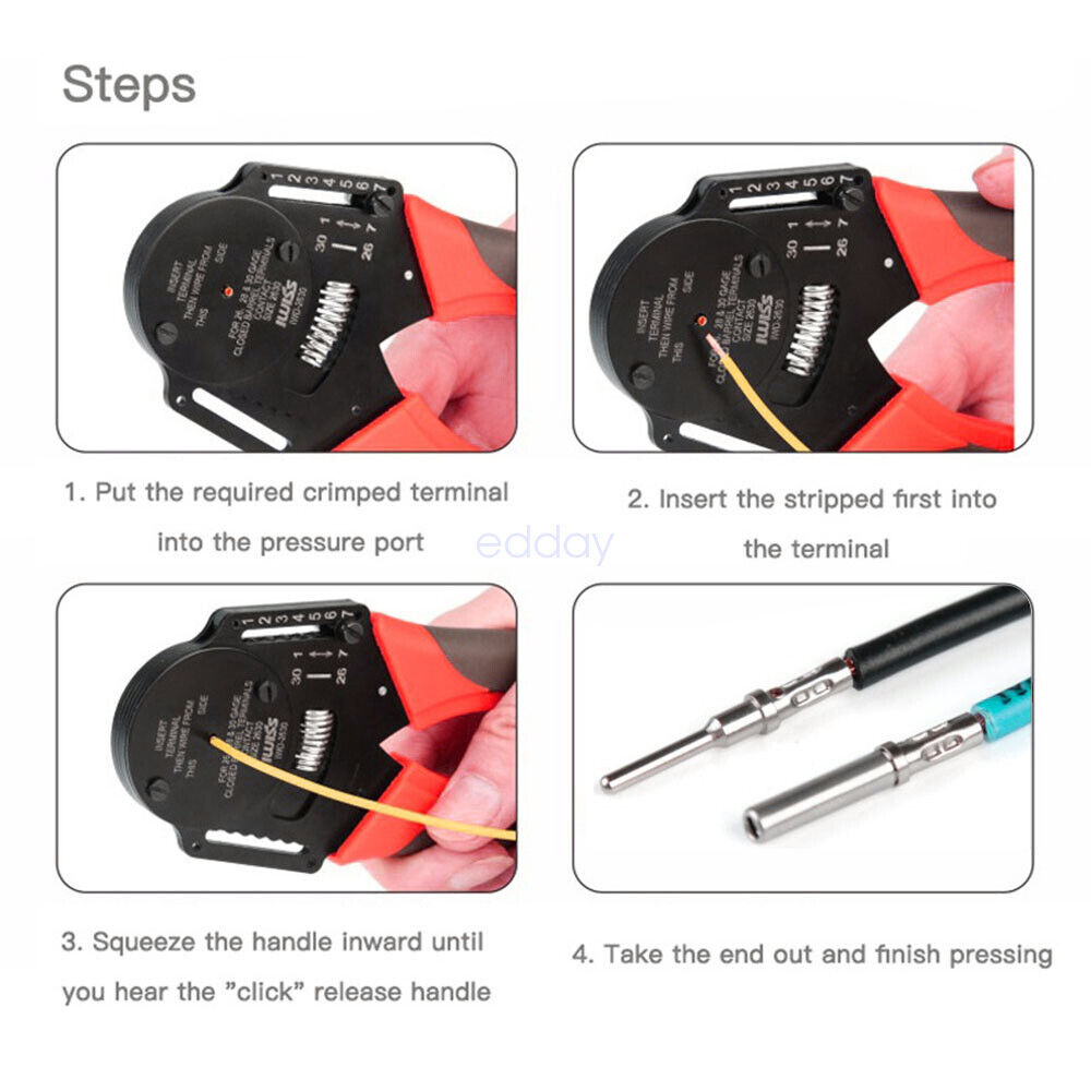 Automotive Repair & Speciality Tools: BLACK??1700X Deutsch DT Connector Kit Genuine Deutsch Crimp Tool Auto Marine