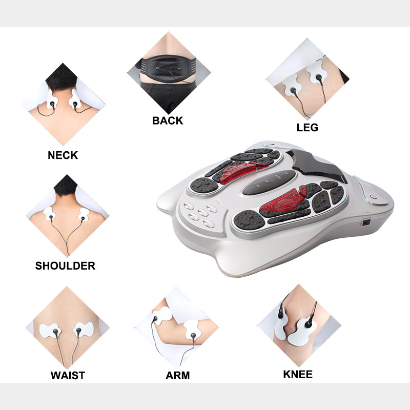 Massagers: Electromagnetic Foot Massager Wave Pulse Massage Machine