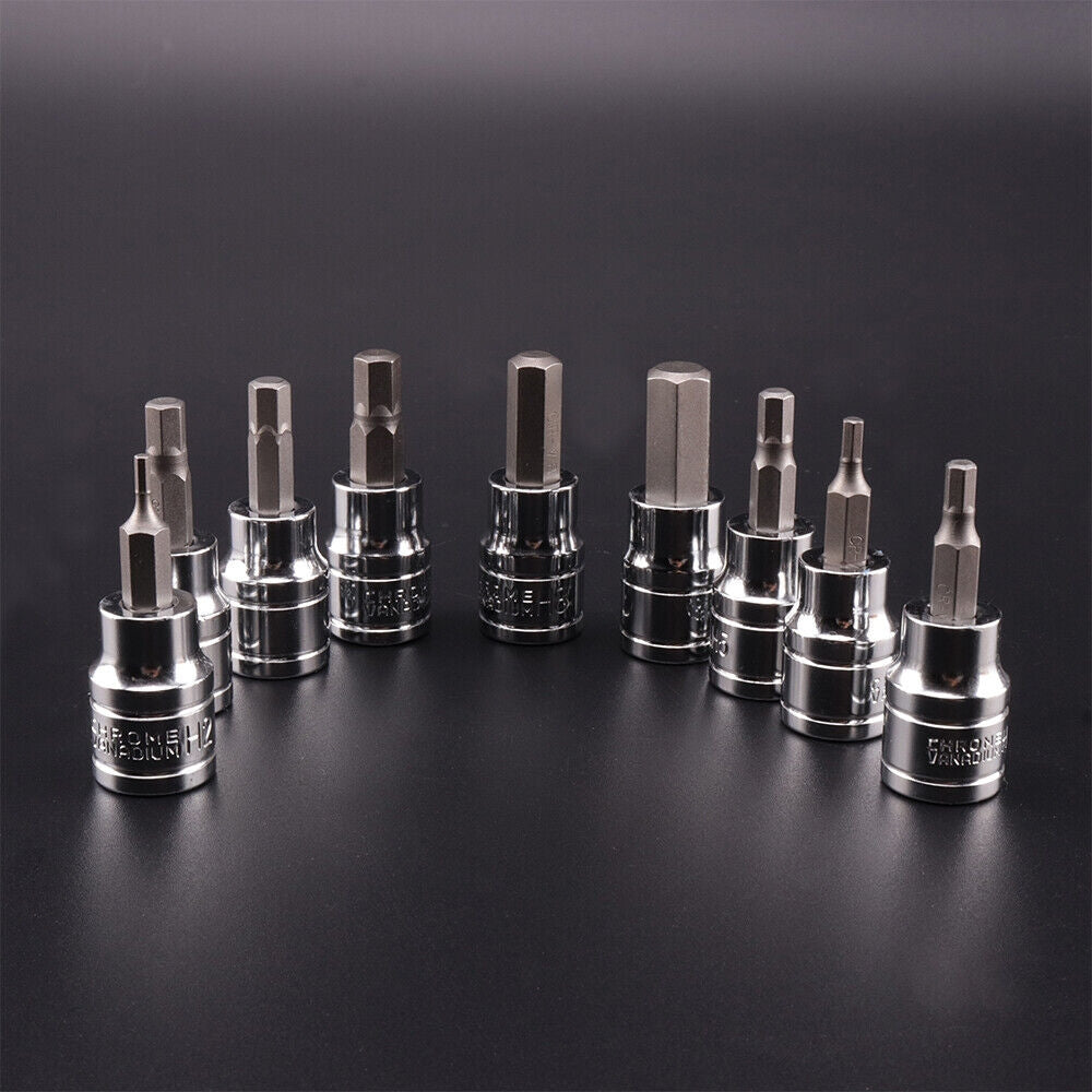 Dog Training Aids: 9pcs Allen Key Sockets Hex Bit Socket Set 3/8" Drive Drill Metric Tools 2-10mm