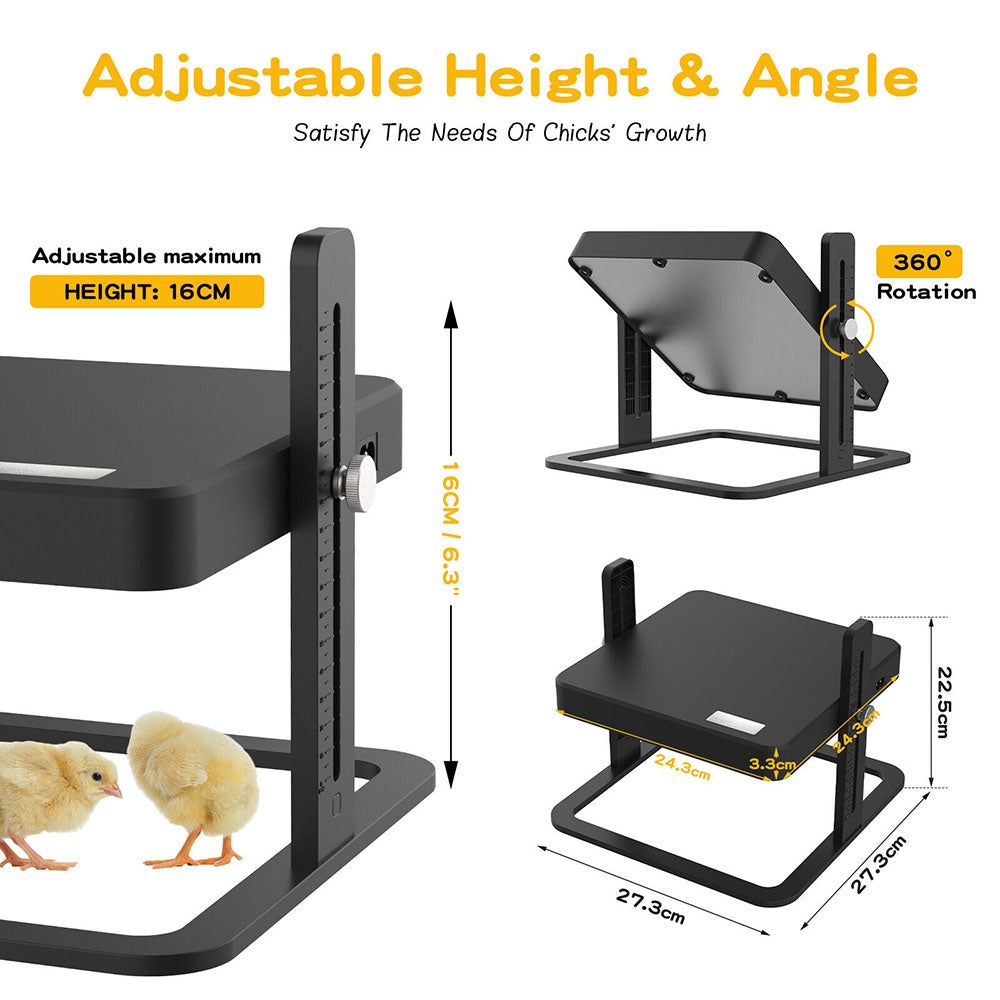 Small Animal Habitats & Cages: 13W Chick Brooder Heating Plate 27x27cm Chicken Coop Heater Duck Poultry Warmer