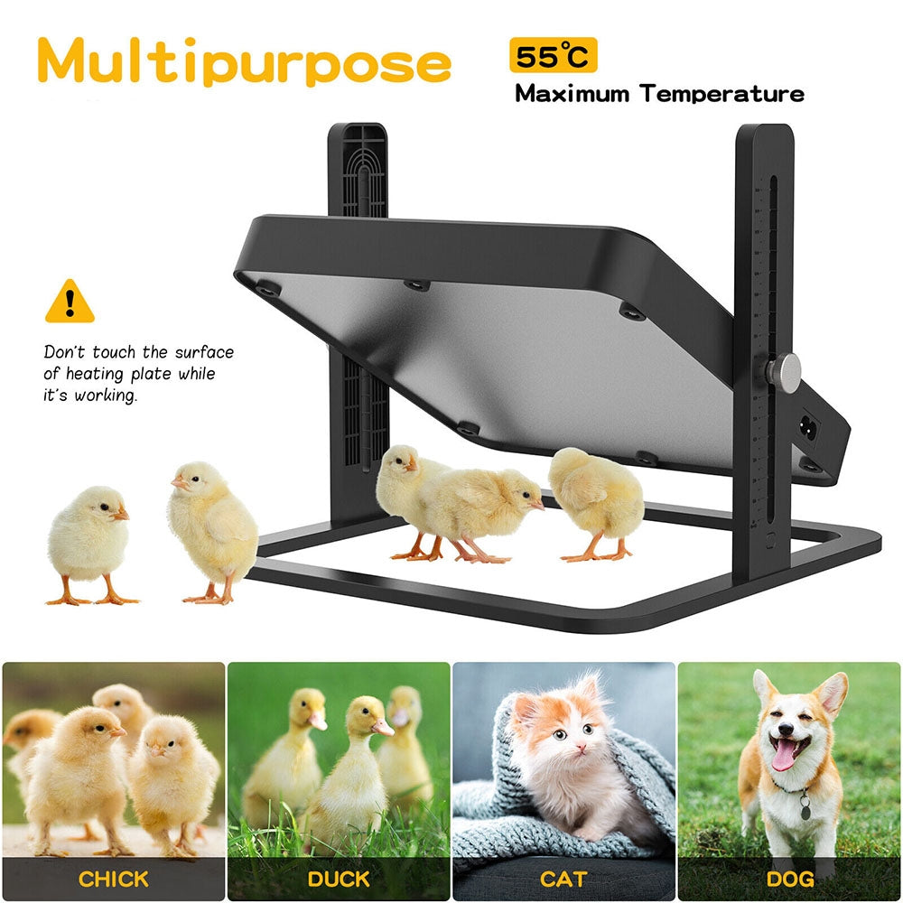 Small Animal Habitats & Cages: 13W Chick Brooder Heating Plate 27x27cm Chicken Coop Heater Duck Poultry Warmer