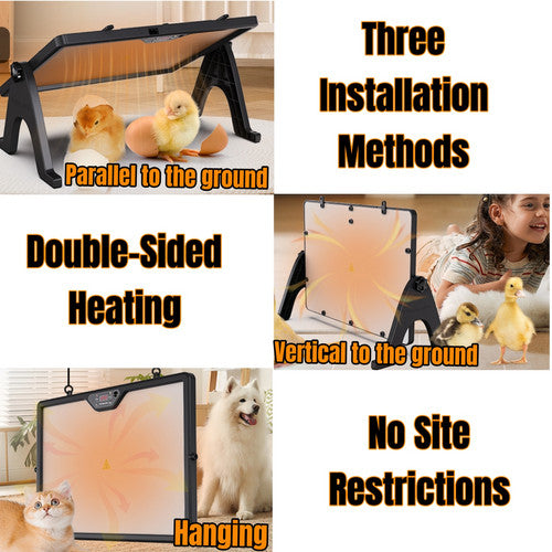 Pet Cleaning Supplies: Chick Brooder Heating Plate Chicken Coop Heater Dual-Sided Duck Poultry Brooder