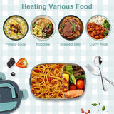 Food Warmers & Chafing Dishes: Electric Lunch Box Food Warmer Portable Leakproof Food Heater Car Home Picnic