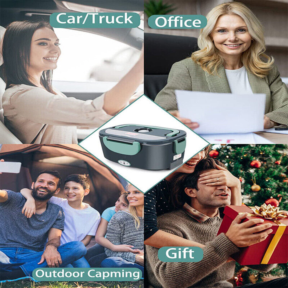 Food Warmers & Chafing Dishes: Electric Lunch Box Food Warmer Portable Leakproof Food Heater Car Home Picnic