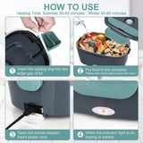 Food Warmers & Chafing Dishes: Electric Lunch Box Food Warmer Portable Leakproof Food Heater Car Home Picnic