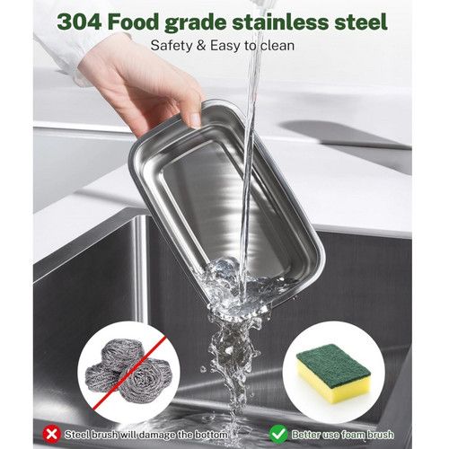 Portable 1L Cordless Electric Heated Lunch Box 16000mAh 60W 304 Stainless Steel Black& Gray