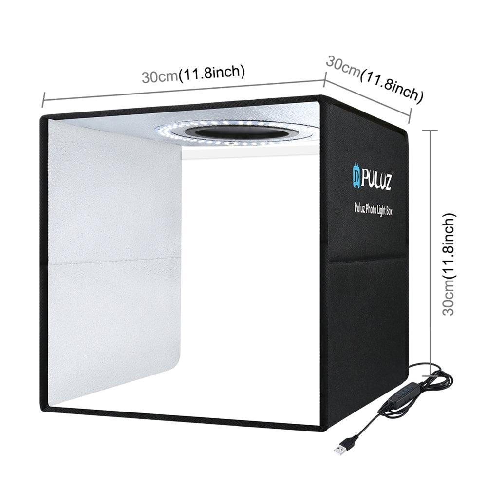 Camping Appliances: 30CM Portable Photo Studio LED Light Tent Bar Cube Soft Box Room Photography