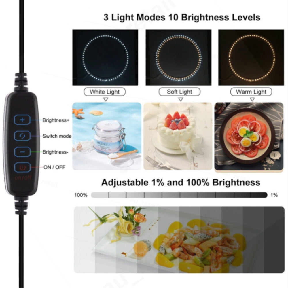Camping Appliances: 30CM Portable Photo Studio LED Light Tent Bar Cube Soft Box Room Photography