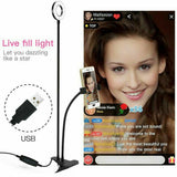 Phone Cases & Screen Protectors: LED Selfie Ring Light with Cell Phone Holder Flexible Stand Live Stream Lamp AU