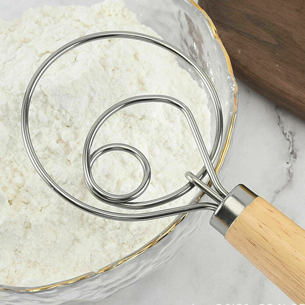 Kitchen Utensils: 13 INCHES BAKING DOUGH STAINLESS STEEL LARGE WIRE WHISK MIXER BREAD COOKING TOOL