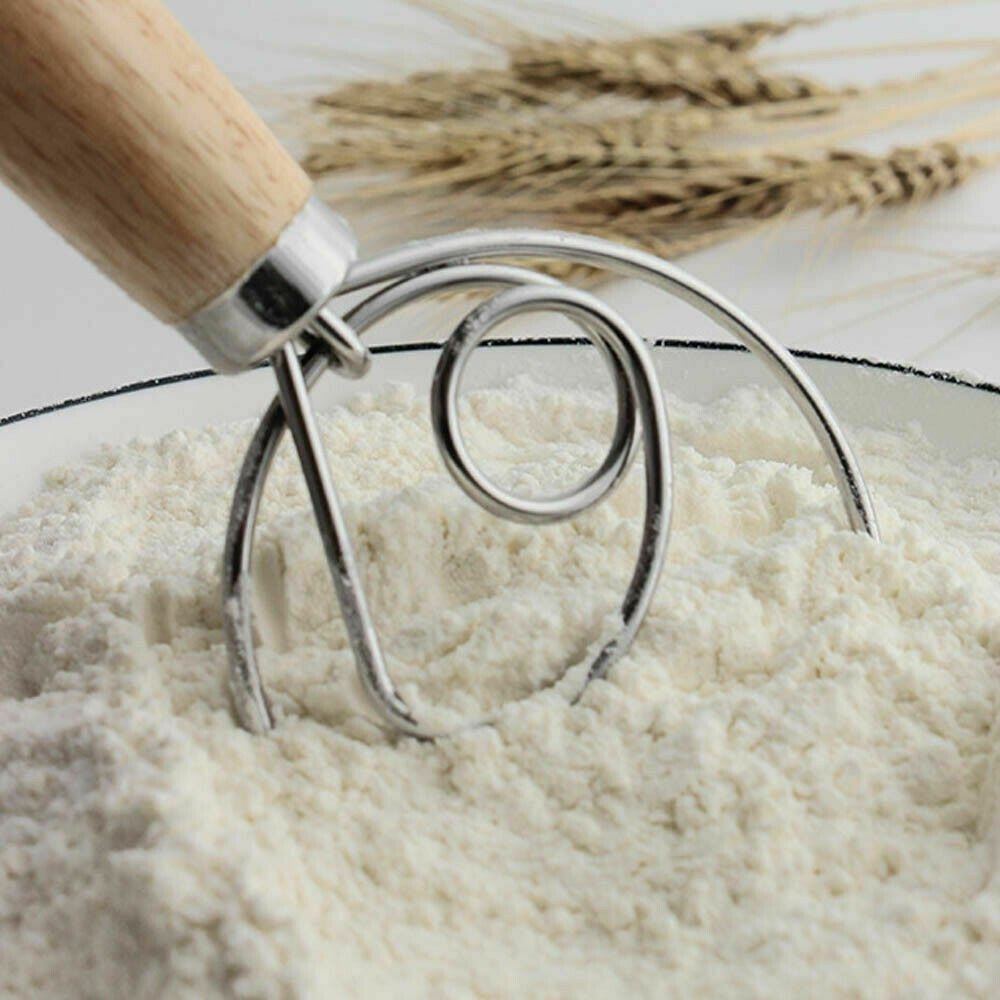 Kitchen Utensils: 13 INCHES BAKING DOUGH STAINLESS STEEL LARGE WIRE WHISK MIXER BREAD COOKING TOOL