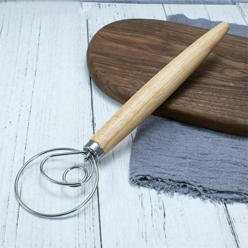 Kitchen Utensils: 13 INCHES BAKING DOUGH STAINLESS STEEL LARGE WIRE WHISK MIXER BREAD COOKING TOOL