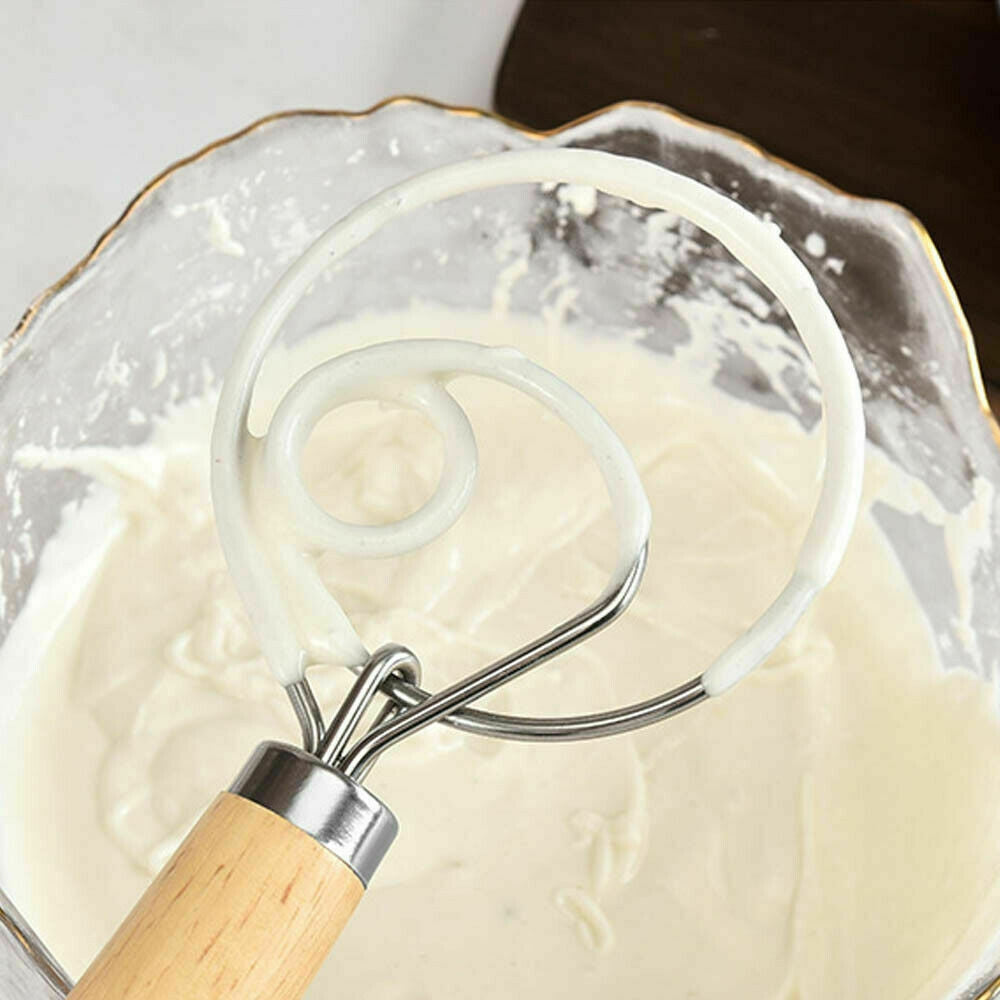 Kitchen Utensils: 13 INCHES BAKING DOUGH STAINLESS STEEL LARGE WIRE WHISK MIXER BREAD COOKING TOOL