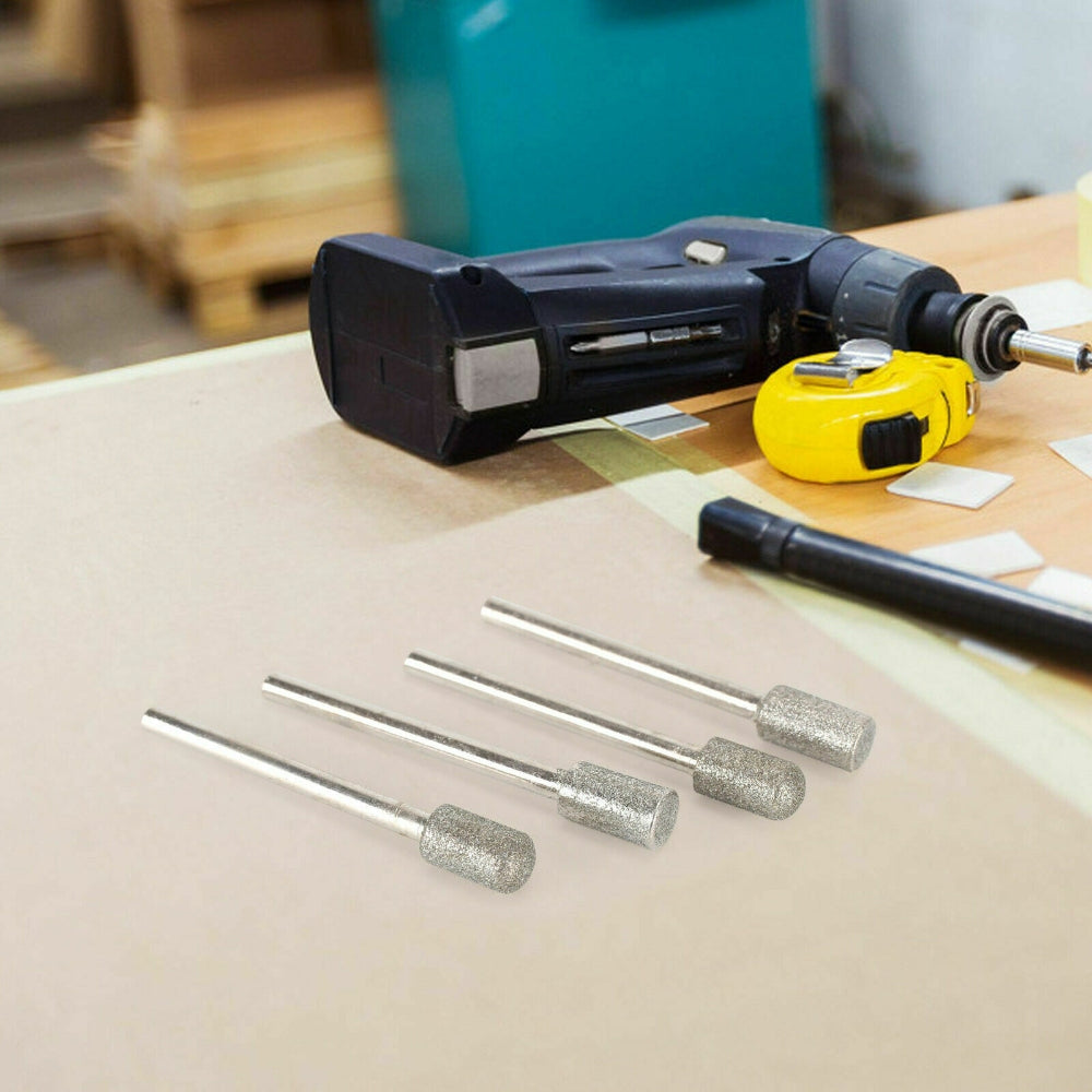 Drill & Screwdriver Accessories: 20pcs Diamond Grinding Heads Mini Drill Burrs Bit Set 3mm Shank for Rotary Tool