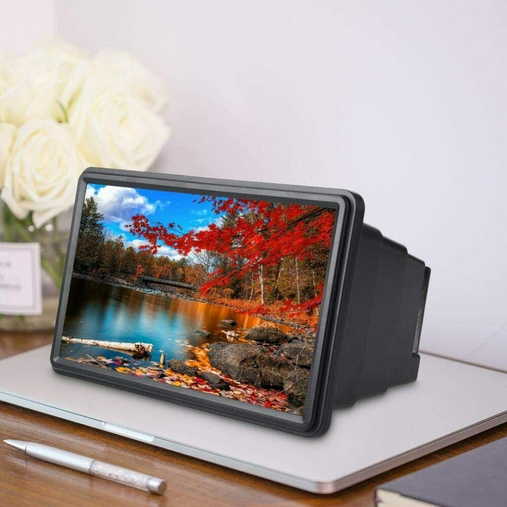 Phone Cases & Screen Protectors: 3D Mobile Phone Screen Magnifier 12" HD Video Amplifier for Smartphone Stand