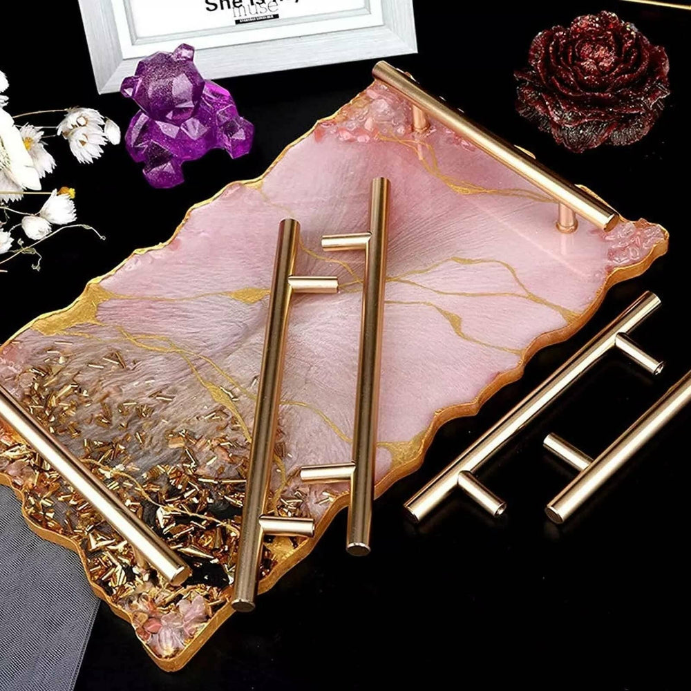 Building Materials: Large Safe Silicone Tray Mould Artist Mold Irregular Coaster Resin Craft Art DIY + 2 Handles
