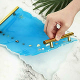 Building Materials: Large Safe Silicone Tray Mould Artist Mold Irregular Coaster Resin Craft Art DIY + 2 Handles