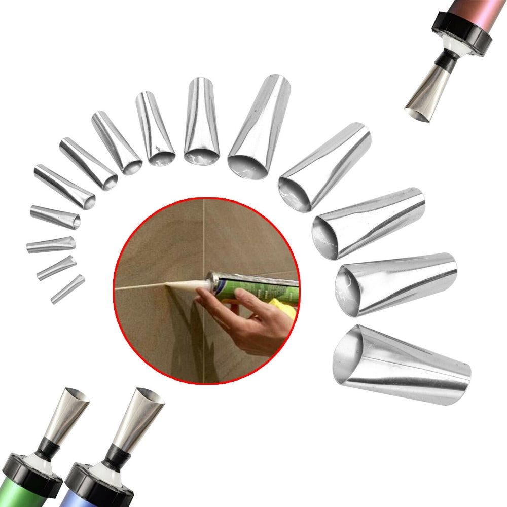 Building Materials: 17 Caulking Finisher Caulk Nozzle Applicator Sealant Finishing Scraper Tools