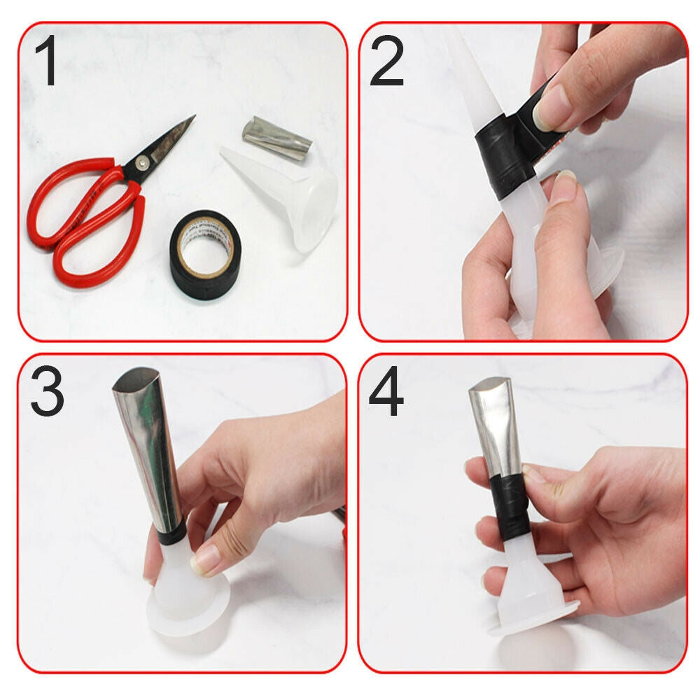 Building Materials: 17 Caulking Finisher Caulk Nozzle Applicator Sealant Finishing Scraper Tools