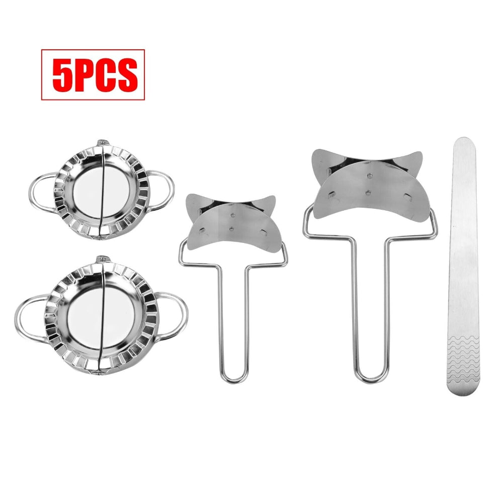 Kitchen Utensils: Dumpling Maker Set Stainless Steel Dough Press Making Mold Mould Tool AU