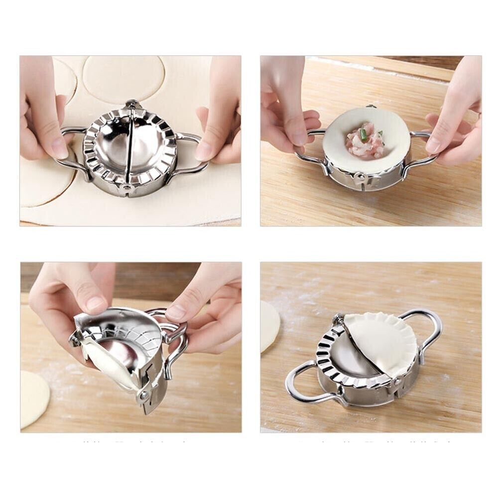 Kitchen Utensils: Dumpling Maker Set Stainless Steel Dough Press Making Mold Mould Tool AU
