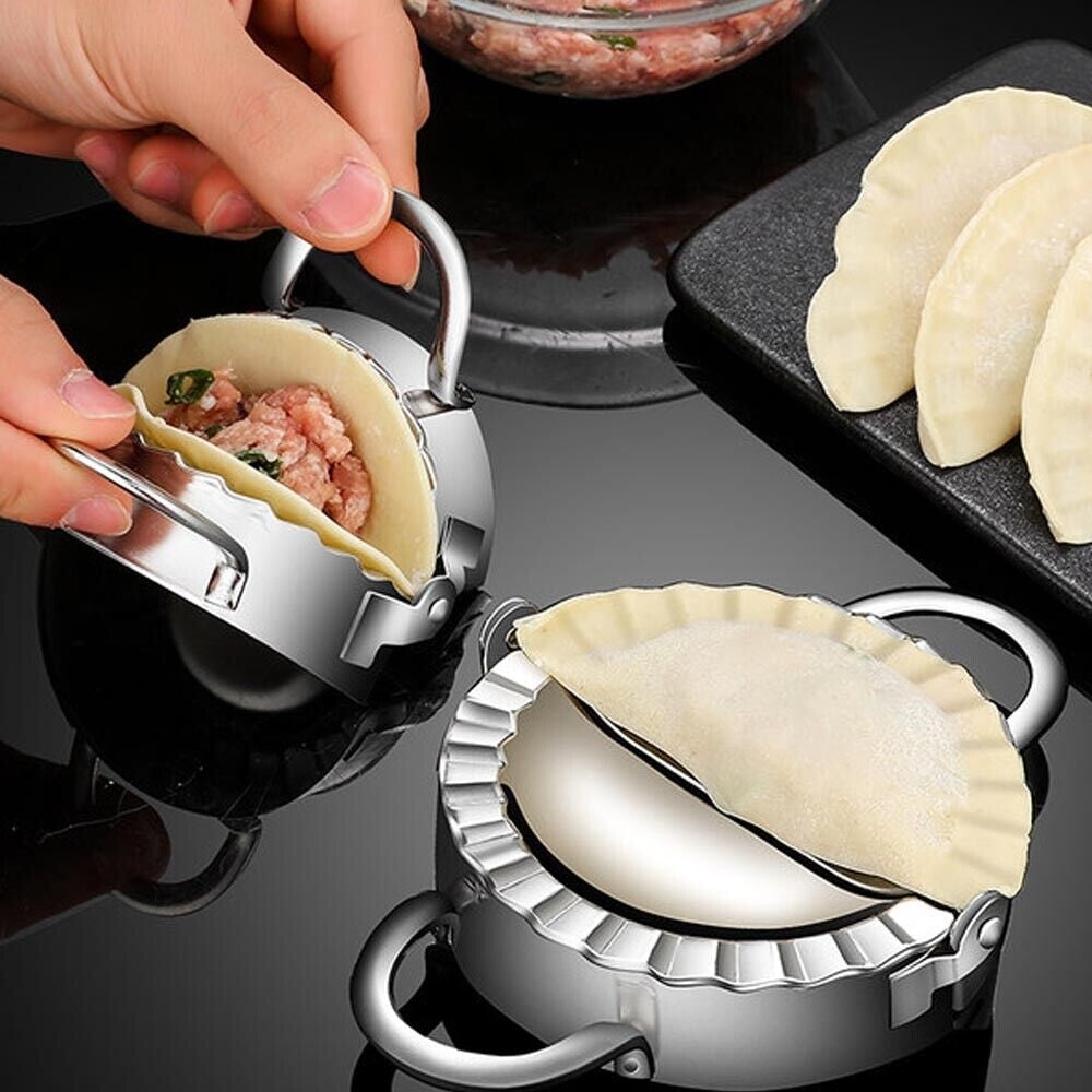 Kitchen Utensils: Dumpling Maker Set Stainless Steel Dough Press Making Mold Mould Tool AU