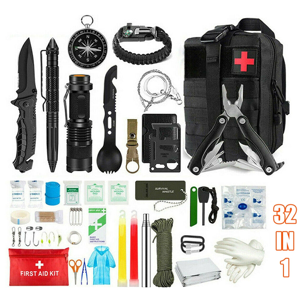 Camping Appliances: Tactical Emergency Survival Kit Outdoor Sports Hiking Camping SOS Tool Equipment
