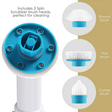 Laundry Cleaning Supplies: Electric Cordless Spin Scrubber Super Power Scrubber Turbo Scrub Clean Brush