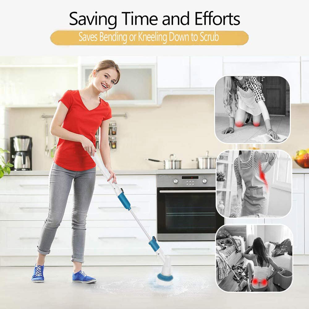Laundry Cleaning Supplies: Electric Cordless Spin Scrubber Super Power Scrubber Turbo Scrub Clean Brush