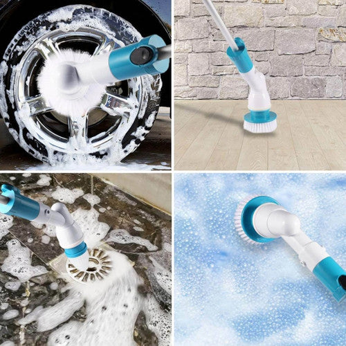 Laundry Cleaning Supplies: 2PCS Rechargeable Spin Scrubber Electric Turbo Scrub Cleaning Brush Cordless Kit