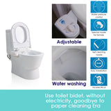 Toilet & Bidet Accessories: Toilet Bidet Seat Hygiene Water Wash Clean Unisex Easy Attachment Dual Nozzles
