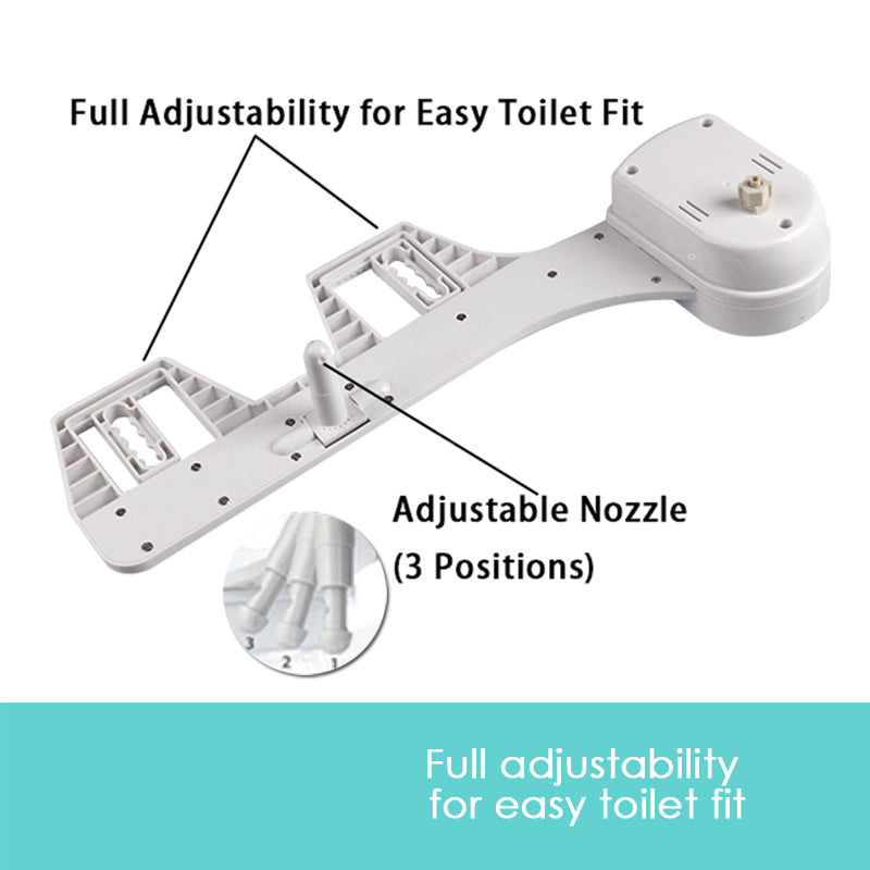 Toilet & Bidet Accessories: Toilet Bidet Seat Hygiene Water Wash Clean Unisex Easy Attachment Dual Nozzles