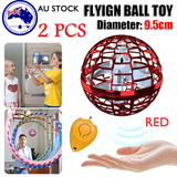 2pcs RED Flying Ball Mini Hand UFO Toys Drone Helicopter Hover Quadcopter Kids Toys Gifts