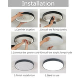 Artificial Flowers & Plants: 40CM LED Ceiling Light Modern Surface Mount Flush Panel Downlight Ultra-thin