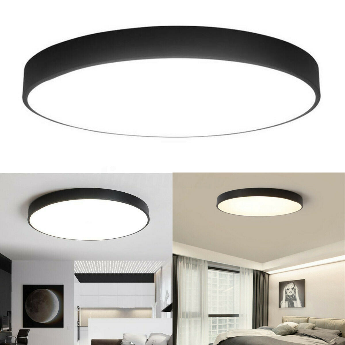Artificial Flowers & Plants: 40CM LED Ceiling Light Modern Surface Mount Flush Panel Downlight Ultra-thin