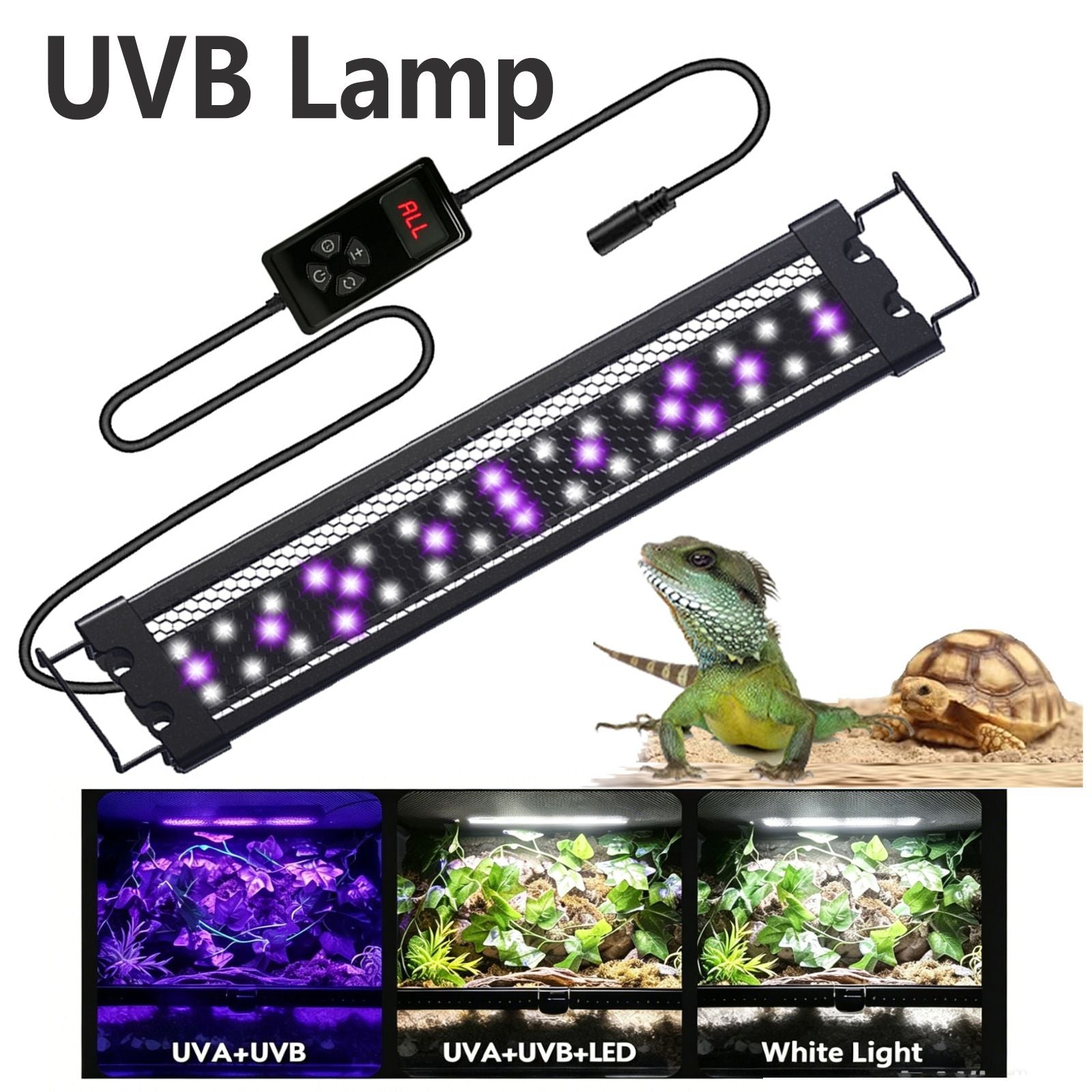 30cm Adjustable Reptile 10.0UVA UVB Lamps LED Light for Reptile Tanks Pet Lighting System