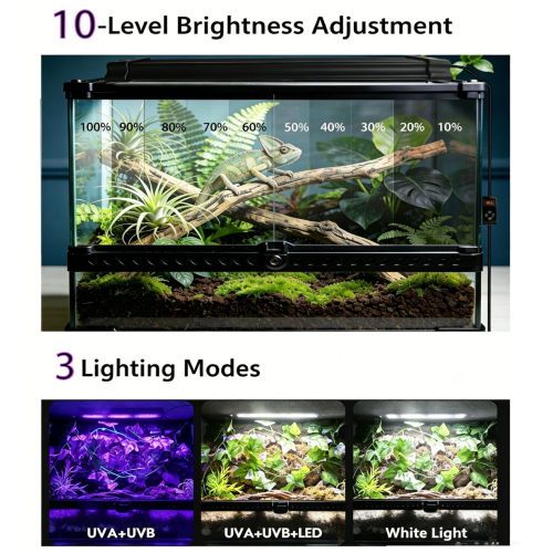 40cm Adjustable Reptile 10.0UVA UVB Lamps LED Light for Reptile Tanks Pet Lighting System
