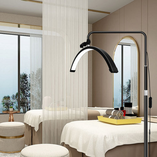 Floor Lamps: Beauty Half Moon Floor Fill Lamp LED Lash Light for Tattoo Salon Eyelash Makeup