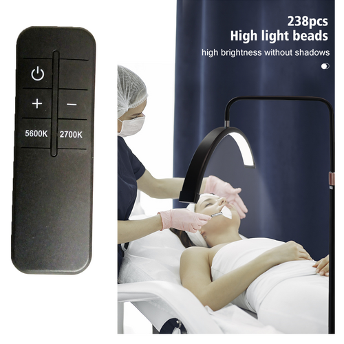 Floor Lamps: Beauty Half Moon Floor Fill Lamp LED Lash Light for Tattoo Salon Eyelash Makeup