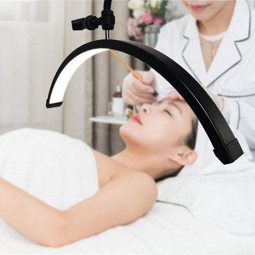 Floor Lamps: Beauty Half Moon Floor Fill Lamp LED Lash Light for Tattoo Salon Eyelash Makeup